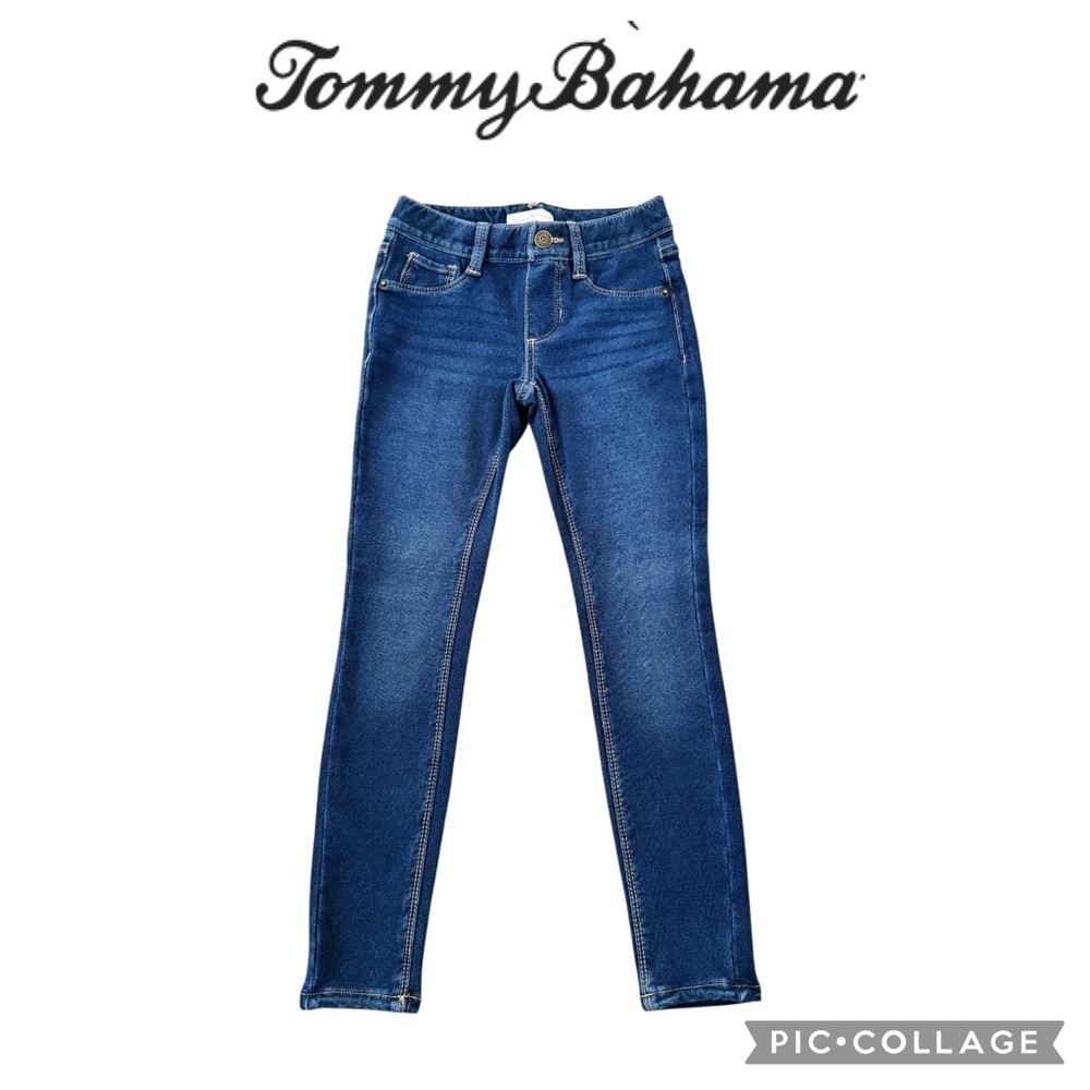 Tommy Bahama girls dark wash skinny pull on Jeggings pants size 7